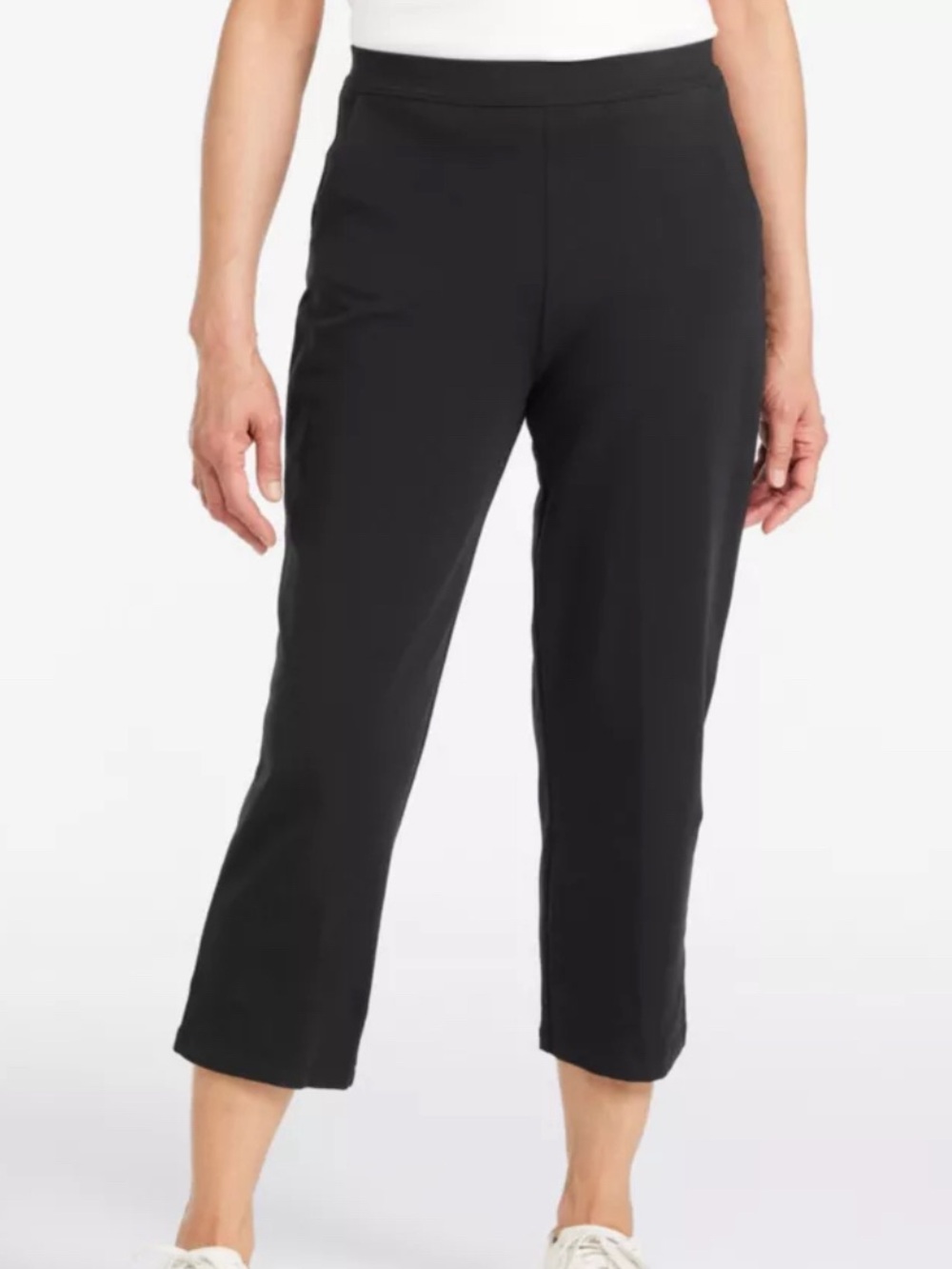 L.L. Bean Perfect Fit Straight Leg Cropped Pants Olive Green Women’s Medium